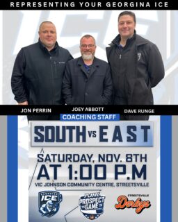 🚨🥶PJHL Prospect Coaches Announcement 🚨🥶
We’re proud to share that members of the Georgina Ice coaching staff have been selected to coach in today’s PJHL Prospect Game.
Please join us in congratulating them on this well-deserved recognition as they represent the Ice organization at this event.
#GeorginaIce #PJHL #ProspectGame