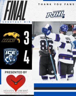 🥶🚨 Ice win in a shootout! 🚨🥶 Couldn’t have ended better with Veteran Overager Austin Paulmert your Captain! scoring the shootout winner in front of a great crowd on family day! Thank you fans for all your support this season. It’s now onto #playoffs Our goal is to #packthepalace all playoffs long come out and support the boys - playoff schedule posted shortly!