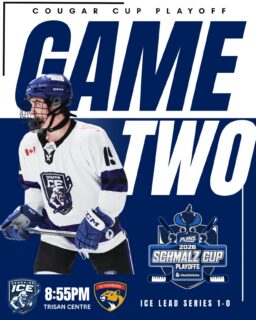 🥶🚨 Ice head to SCHOMBERG for game 2 🥶🚨 #playofftime Your Georgina Ice head to game #2 in SCHOMBERG tonight with a 1-0 series lead —- Fans making the trip please drive safely  #playoffs #pjhl #cougarcup