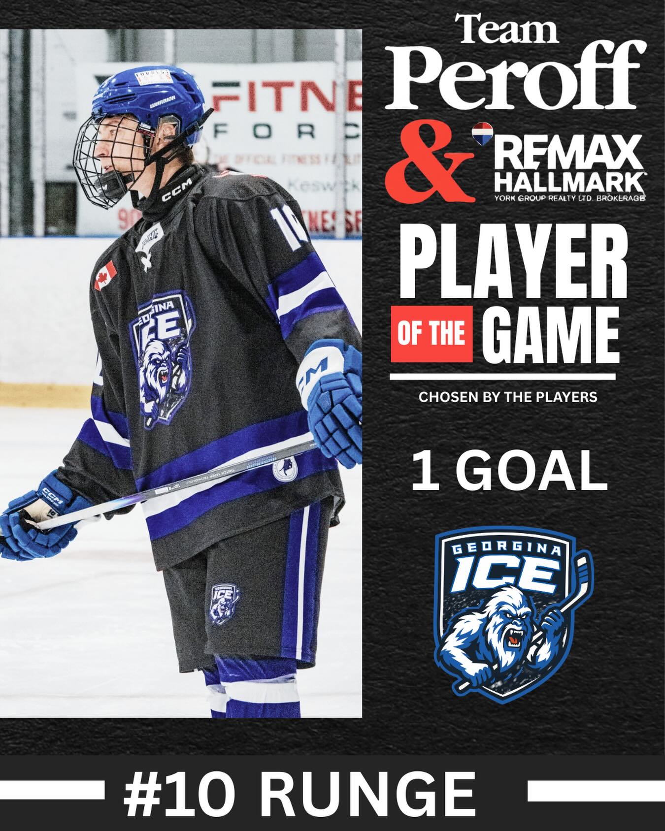 🚨🥶 Tonight’s POG is #10 Hayden Runge! 🥶🚨