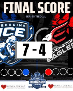 🥶🚨 Ice Win 7-4 ! 🚨🥶 Your Georgina Ice take game 2 in the best of 7 series - What a game! fans, thank you for making the drive and cheering the boys onto victory - GAME 3 is this Tuesday 7:30pm puck drop let’s #packthepalace ice fans! #goicego