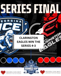 Clarington Eagles take the series 4-3 . We want to thank all our fans for your support 💙#playoffs #pjhl #cougarcup