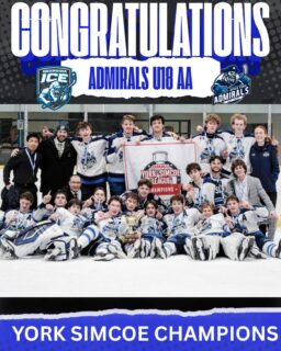 🚨🥶York Simcoe Champions 🥶🚨
We would like to congratulate the U18 AA Admirals on winning the York Simcoe Championship. The Georgina Ice have had several players throughout the years in our “AP” cards — The Admirals are a key part of our hockey community, serving as a proven development path for athletes. We take pride in seeing many of our members successfully transition from Minor Hockey to Junior Hockey, continuing their careers at the next level.
Well done to the entire team on a successful season! 🏆 

#AdmiralsHockey #YorkSimcoe #Championship #MinorToJunior